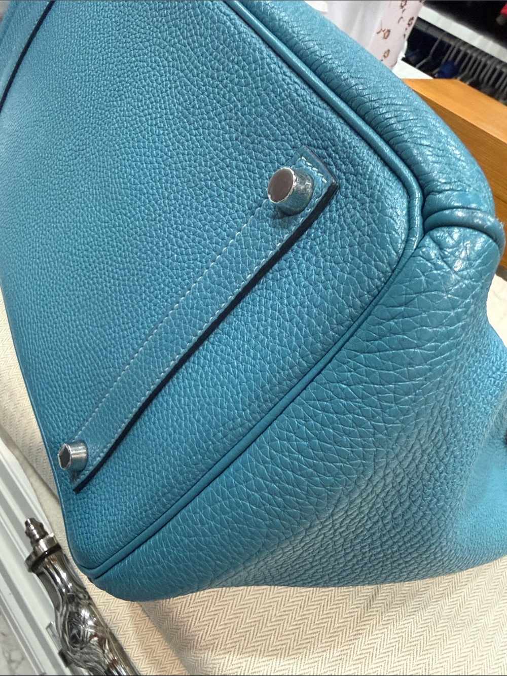 Authentic Hermes Togo Birkin 35 Blue Jean - Picture 8 of 16